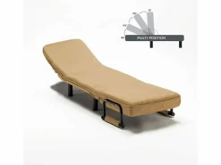 Le roi du relax Sillón Sofá cama plegable individual de tela Deborah -