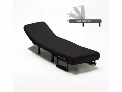 Le roi du relax Sillón Sofá cama plegable individual de tela Deborah -