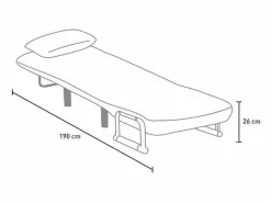 Le roi du relax Sillón Sofá cama plegable individual de tela Deborah - Marrón Marru00f3n