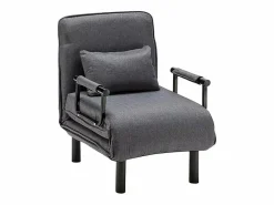 Outlet Sillón Sofá cama plegable individual de tela Deborah - Sillón Cama