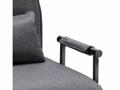Outlet Sillón Sofá cama plegable individual de tela Deborah - Sillón Cama
