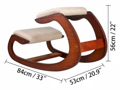 Online Sillón SucceBuy Silla Ergonómica de Rodillas Taburete de Madera de Balanceo para Oficina y Hogar, Promoviendo una Buena Postura Marru00f3n