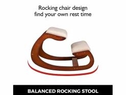 Online Sillón SucceBuy Silla Ergonómica de Rodillas Taburete de Madera de Balanceo para Oficina y Hogar, Promoviendo una Buena Postura Marru00f3n