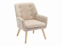 Vente-unique Sillón tapizado de tela de color . Estilo escandinavo. SERINO