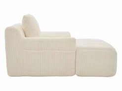 Hauss Spole Sillón tapizado en pana con estribo, bolsillos laterales y cojines -