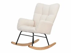 Best Sillón tapizado, estampado de cuadros suaves, para salón, dormitorio, mecedora, capacidad de peso 120 kg, color . Sillón Balancín