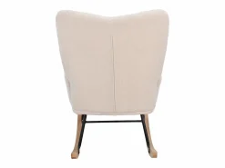 Best Sillón tapizado, estampado de cuadros suaves, para salón, dormitorio, mecedora, capacidad de peso 120 kg, color . Sillón Balancín