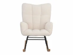 Best Sillón tapizado, estampado de cuadros suaves, para salón, dormitorio, mecedora, capacidad de peso 120 kg, color . Sillón Balancín