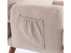 Clearance ModernLuxe Sillón vonvertible con reposapiés y respaldo regulable - Beige
