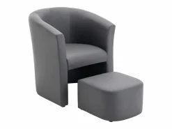 Online Sillón y chaise longe en imitación estilo clásico intemporal JOVANA Sillón Estilo Cabriolet
