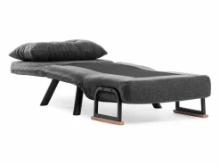 Menzzo Sillón-cama de 1 plaza – oscuro – metalizado Gris