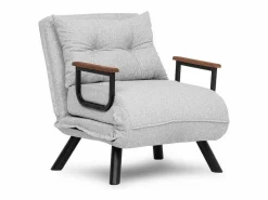 Menzzo Sillón-cama de 1 plaza – oscuro – metalizado Gris