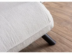 Sale Sillón-cama de 1 plaza – 175x60 cm – Blanco – Metal y tela afelpada Sillón Escandinavo