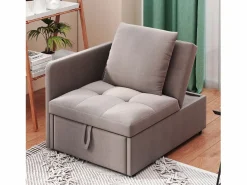 Sillón/sofá cama convertible - Respaldo regulable - Tejido de lino Sillón Cama
