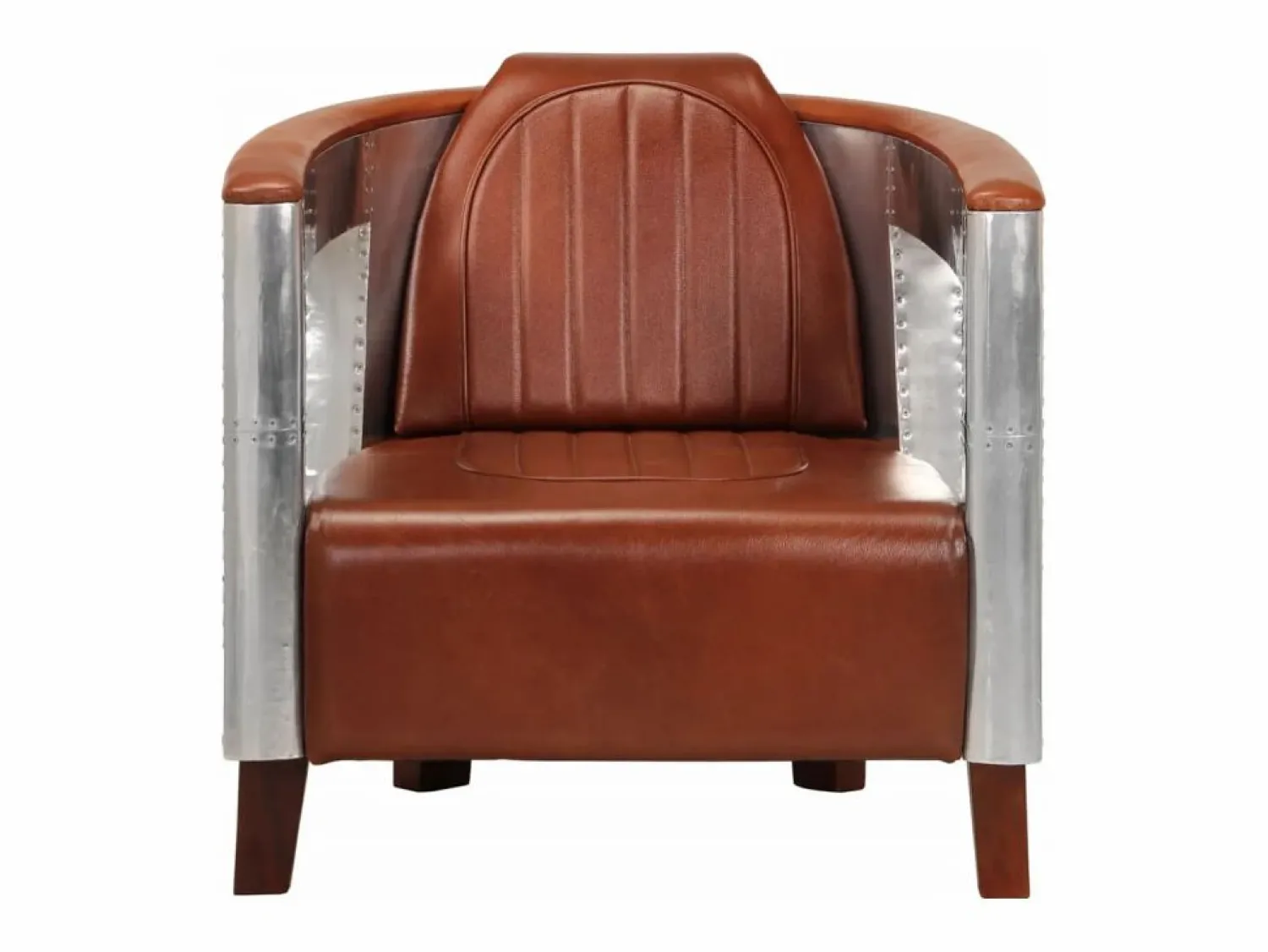 Discount Clicnbuy Sillon de aviador de cuero auténtico marrón Marru00f3n
