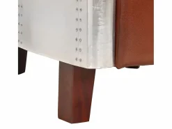 Discount Clicnbuy Sillon de aviador de cuero auténtico marrón Marru00f3n