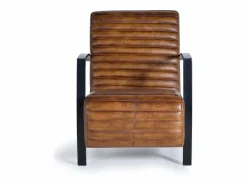 Giner y colomer Sillon de estilo industrial en piel natural