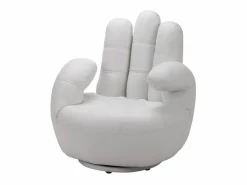 Vente-unique Sillon mano giratorio de piel sintetica en CATCHY
