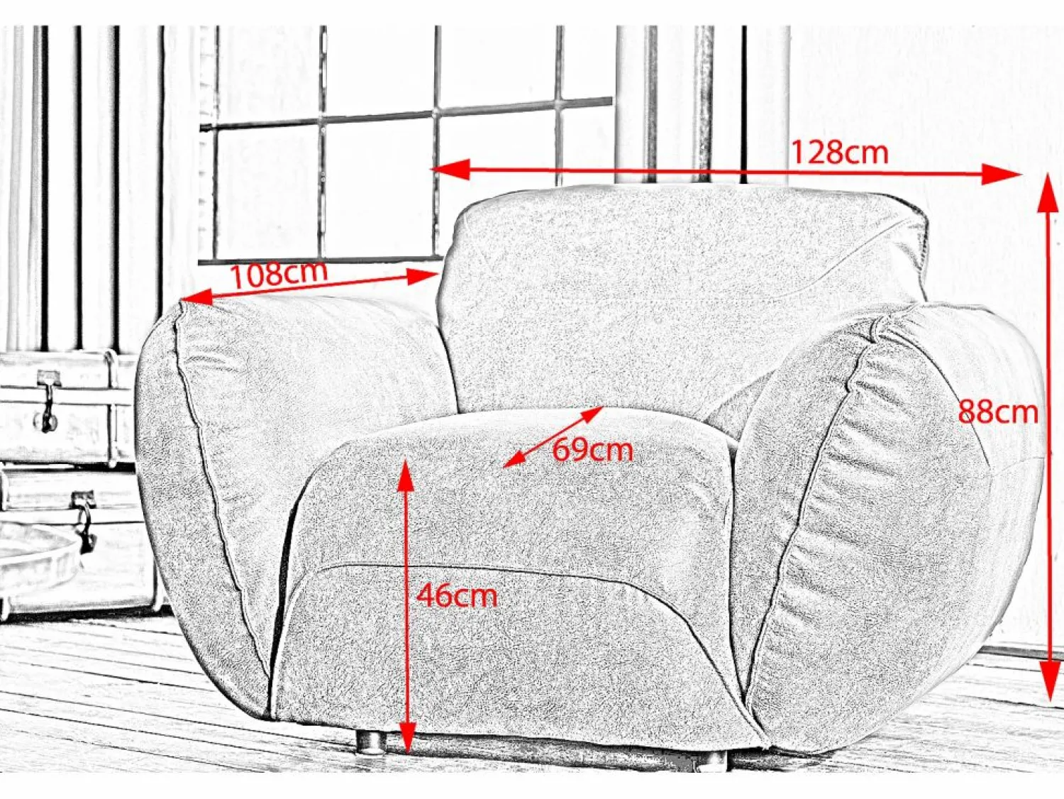 Best Kawola Sillones individuales - piel - DAVITO Marru00f3n