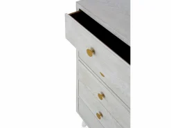 New Sinfonier de 5 cajones chapado en madera de fresno patinado Blanco