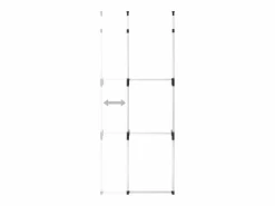 vidaxl Sistema de armario telescópico con barras de aluminio