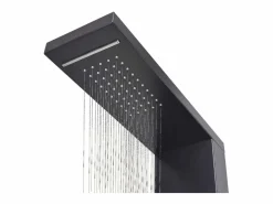 Discount Helloshop26 Sistema de panel de ducha de aluminio mate para baño hogar 02_0003119 Negro