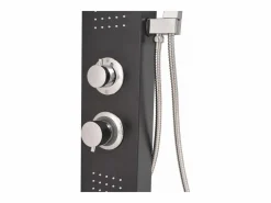 Discount Helloshop26 Sistema de panel de ducha de aluminio mate para baño hogar 02_0003119 Negro