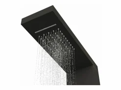 Best Helloshop26 Sistema de panel de ducha sistema de panel de baño mezclador de ducha ducha de lluvia chorro de baño hogar interior aluminio 02_0003120 Negro