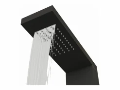 Best Helloshop26 Sistema de panel de ducha sistema de panel de baño mezclador de ducha ducha de lluvia chorro de baño hogar interior aluminio 02_0003120 Negro