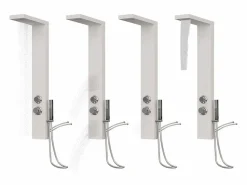Discount Helloshop26 Sistema de panel de ducha de aluminio y plástico para baño interior 114 cm 02_0003117 Blanco