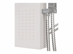 Discount Helloshop26 Sistema de panel de ducha de aluminio y plástico para baño interior 114 cm 02_0003117 Blanco
