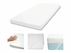 Clearance MCW Sobrecolchón de espuma con memoria -E63, 90x200cm visco espuma Blanco