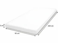 Clearance MCW Sobrecolchón de espuma con memoria -E63, 90x200cm visco espuma Blanco