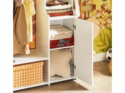 Sobuy Armario Infantil con 2 Estantes y 1 Puerta 94x35x110 cm KMB110-W ES