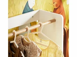 Sobuy Armario Infantil con Perchero y Cajas, Estantería para Ropa