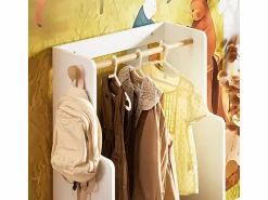 Sobuy Armario Infantil con Perchero y Cajas, Estantería para Ropa