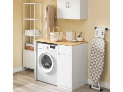 Sale Sobuy Armario para Lavadora y Secadora con Cesta, , 100x60x90 cm Blanco