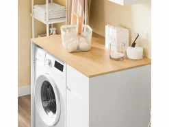 Sale Sobuy Armario para Lavadora y Secadora con Cesta, , 100x60x90 cm Blanco