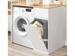 Sale Sobuy Armario para Lavadora y Secadora con Cesta, , 100x60x90 cm Blanco