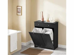 Sobuy Mueble de Baño con 2 Cajones y 2 Bolsas Extraíbles,