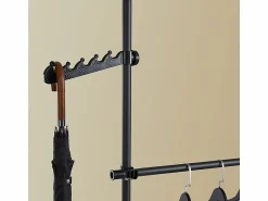 Clearance Perchero de pie telescópico con barras y estantes, armario abierto Mueble Perchero