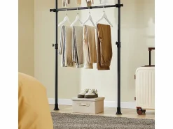Sobuy Perchero de Pie Telescópico, Soporte para Ropa Ajustable en