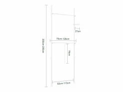 Outlet Sobuy Perchero Telescópico de Pie 27x76.99x103cm Funcional FRG109-II-W Blanco