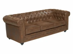 Best Sofá 3 plazas + 2 sillones CHESTERFIELD Microfibra Conjunto Sofá Y Sillón