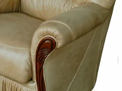 Vente-unique Sofá 3 plazas 100% piel de búfalo DAPHNE -