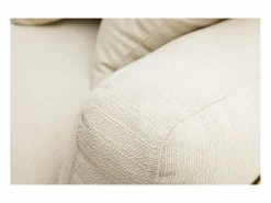 Miliboo Sofá 3 plazas blanco crema patas madera KYO