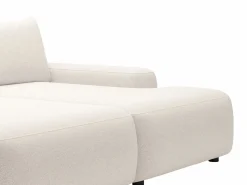 Vente-unique Sofá 3 plazas confort asiento profundo en tela jaspeada DAVISO