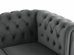 Clearance Sofá 3 plazas convertible de terciopelo CHESTERFIELD Sofás Chesterfield