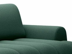 Vente-unique Sofá 4 plazas convertible en tejido verde abeto FRIDORA