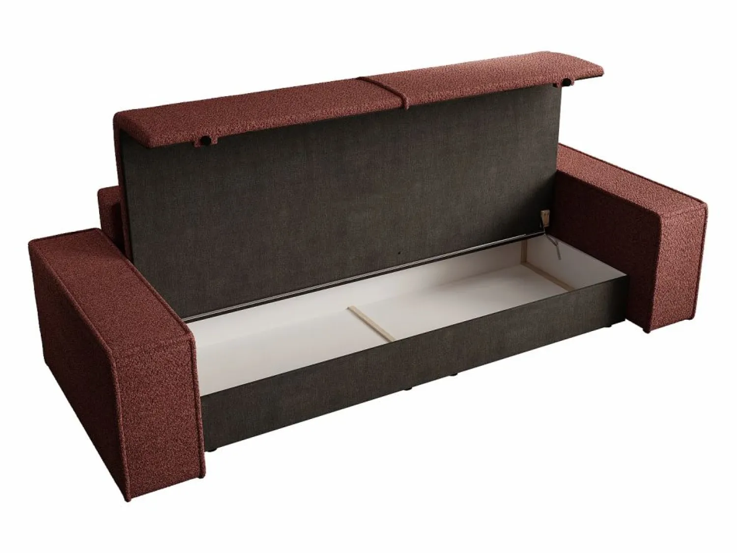 Discount Sofá 4 plazas convertible en chenilla color burdeos AMELIA Colección Rouge Passion|Sofás Y Sillones